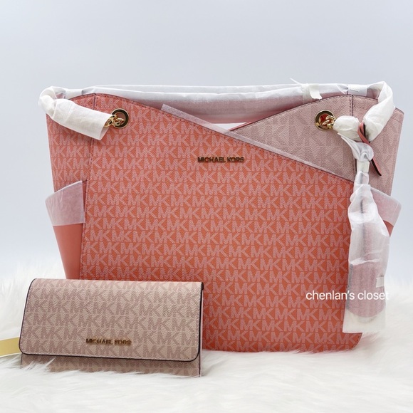 🌸NeW! Michael Kors Jet Set Chain Tote Set - Picture 3 of 10